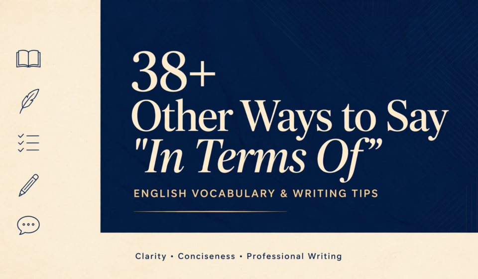 other ways to say in terms of
