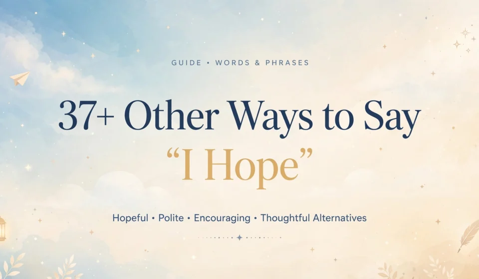 Other Ways to Say “I Hope”
